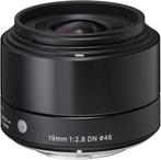 Scherpe Sigma 19 mm lens voor Sony E, Audio, Tv en Foto, Foto | Lenzen en Objectieven, Ophalen, Zo goed als nieuw, Groothoeklens