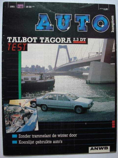 Auto Kampioen 1981 42 Talbot Tagora, Boeken, Auto's | Folders en Tijdschriften, Gelezen, Algemeen, Verzenden