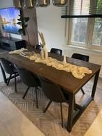 Eiken Eettafel met 6 stoelen, Huis en Inrichting, Tafels | Eettafels, Ophalen, Gebruikt, Eikenhout, 50 tot 100 cm