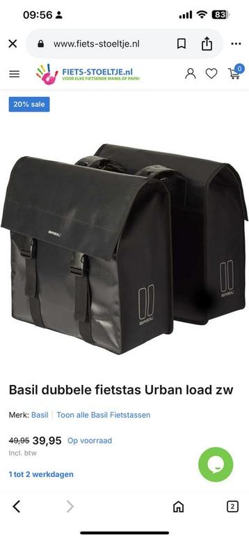 Waterdichte dubbele fietstas 2 x 50 L beschikbaar voor biedingen
