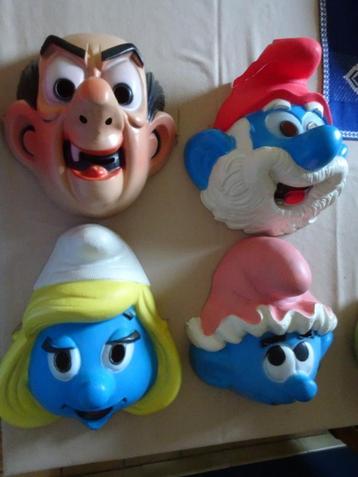 4 Smurfenmaskers - Caesar beschikbaar voor biedingen