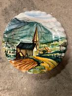 Keramiek handgeschilderd bordje - ceramicas Pahissa ‘Ades’, Antiek en Kunst, Ophalen of Verzenden
