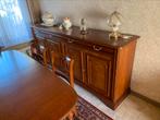 Eetkamer tafel, stoelen, dressoir, en vitrine kast, Huis en Inrichting, Ophalen, Zo goed als nieuw