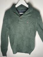 Pull avec col Tommy Hilfiger vert kaki logo drapeau, Comme neuf, Tommy Hilfiger, Vert, Taille 34 (XS) ou plus petite