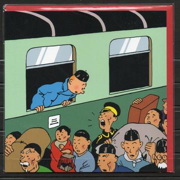 Carte postale Tintin double sous blister beschikbaar voor biedingen