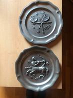 2 Tinnen schotels Sterrenbeeld, Antiek en Kunst, Antiek | Tin, Ophalen