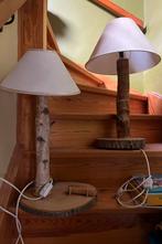 Zeer mooie stevige handgemaakte lampen, Ophalen, Gebruikt, Hout, 50 tot 75 cm