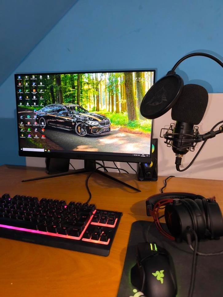 Gaming Setup, Computers en Software, Desktop Pc's, Zo goed als nieuw, 3 tot 4 Ghz, SSD, 16 GB, Met videokaart, Met monitor, Gaming