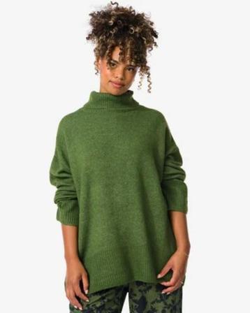 Te koop: Mooie groene trui met rolkraag, S. beschikbaar voor biedingen