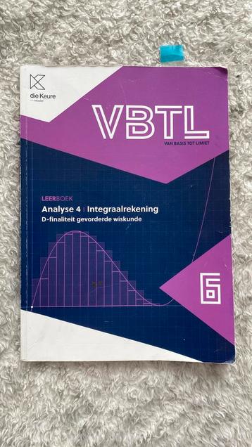 VBTL - Analyse 4 - integraalrekening, Enlèvement ou Envoi, Die keure, Comme neuf, Secondaire