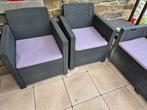 Set de jardin 2+2 et 2 transaction Alibert, Jardin & Terrasse, Ensembles de jardin, Salons de jardin, Synthétique, Utilisé, Table d'appoint