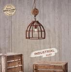 Industrieel hanglamp Matrix BRILLIANT 34cm roestbruin hout, Huis en Inrichting, Lampen | Hanglampen, Nieuw, Ophalen of Verzenden