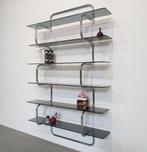 Plank, wandboekenkast uit de jaren 70, Ophalen, Glas