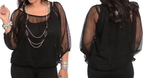 nieuw net blousje met bijhorende ketting, Vêtements | Femmes, Blouses & Tuniques, Taille 46/48 (XL) ou plus grande, Noir, Envoi