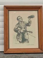 lithographie le petit mendiant signe romeo dumoulin, Ophalen of Verzenden