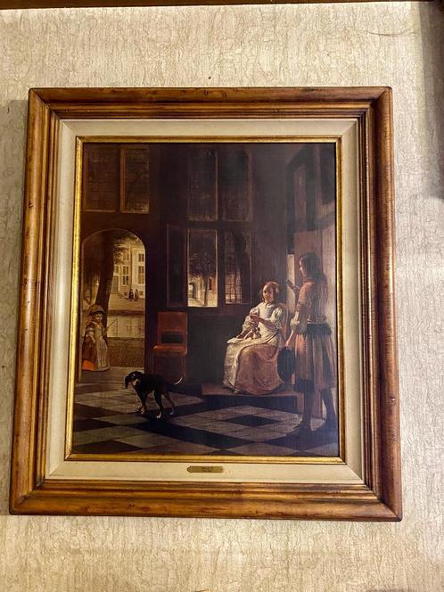 Mooi schilderij „ aanreiken van een brief“ Pieter van Hooch, Antiek en Kunst, Kunst | Schilderijen | Klassiek, Ophalen