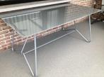 Glazen tafel, Tuin en Terras, Tuintafels, Ophalen, Zo goed als nieuw, Rechthoekig, Aluminium
