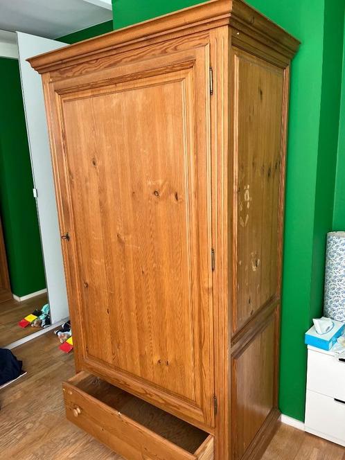 Massief grenen kledingkast/plank, Huis en Inrichting, Kasten | Kleerkasten, Gebruikt, 150 tot 200 cm, 50 tot 100 cm, 50 tot 75 cm