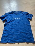 T-shirt blauw Ze na kalm - maat 158, Enfants & Bébés, Vêtements enfant | Taille 158, Enlèvement ou Envoi, Comme neuf, Garçon, Chemise ou À manches longues