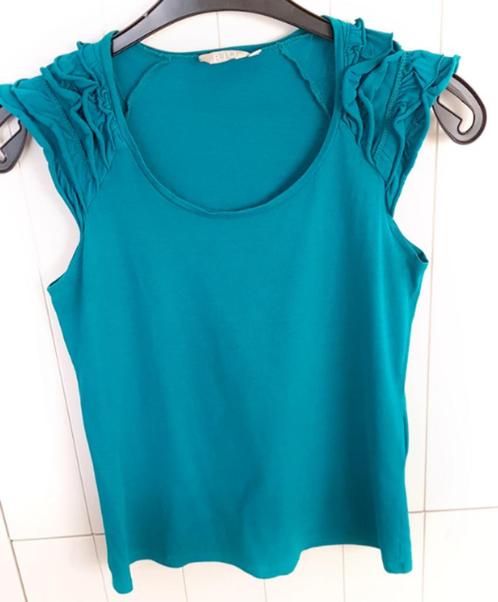 Top bleu pomme et vert de mer (Jacqueline Riu - 38 ans), Vêtements | Femmes, Tops, Comme neuf, Taille 38/40 (M), Vert, Sans manches