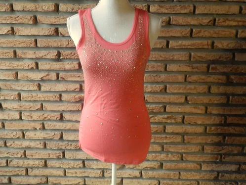 (75)- top femme t.38 rose - angelie -, Kleding | Dames, Topjes, Gedragen, Maat 38/40 (M), Roze, Zonder mouw, Ophalen of Verzenden