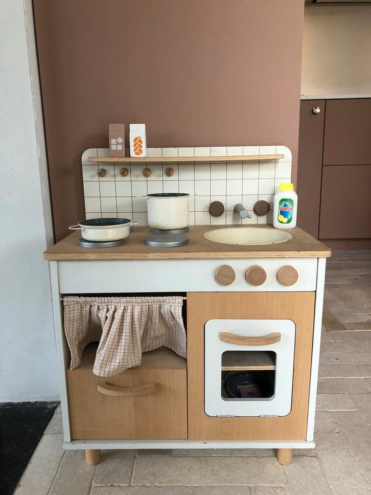Speelgoedkeuken, Kinderen en Baby's, Speelgoed | Speelkeukens, Gebruikt, Speelkeuken, Hout, Ophalen