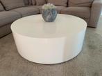 Salontafel hoogglans wit rond, Huis en Inrichting, Tafels | Salontafels, Ophalen, 100 tot 150 cm, Rond, Zo goed als nieuw
