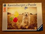 Puzzel - Hond & ballonnen 500 stuks, Ophalen of Verzenden, 500 t/m 1500 stukjes, Zo goed als nieuw, Legpuzzel