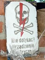 Plaque émaillée - Danger électrique, Ophalen of Verzenden