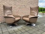 2x Jori Nido relax tv-stoel Multi-move, large Taupe, Huis en Inrichting, Ophalen of Verzenden, Leer, Leolux rolf benz stressless himolla hukla conform durlet xooon