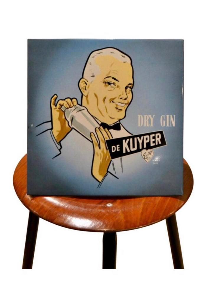 Blikken reclamebord De Kuyper Dry Gin, Verzamelen, Merken en Reclamevoorwerpen, Zo goed als nieuw, Reclamebord, Ophalen of Verzenden