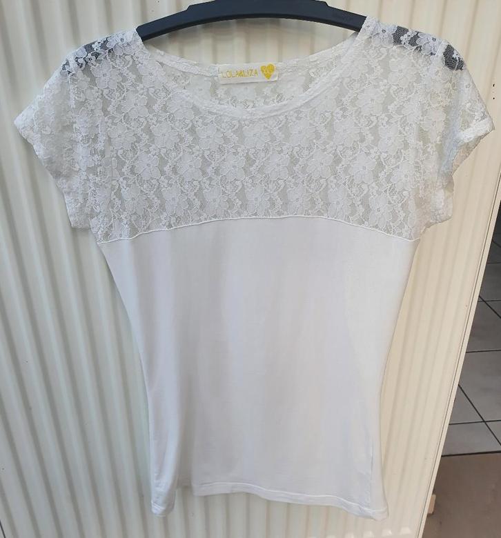 Witte blouse met kant van Lola & Liza maat XXS, Vêtements | Femmes, Blouses & Tuniques, Porté, Taille 34 (XS) ou plus petite, Blanc