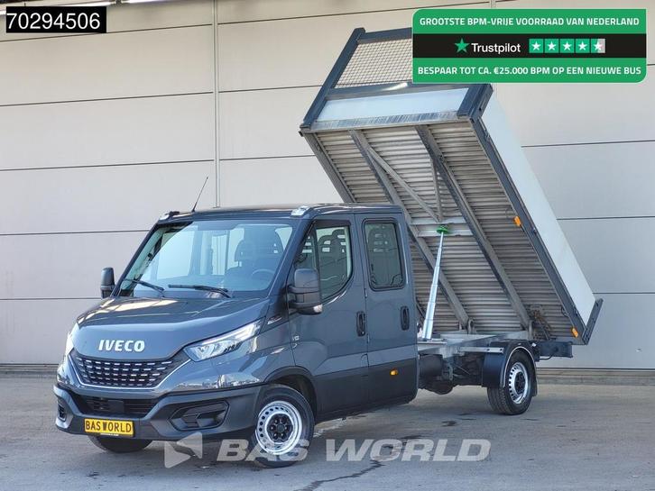 Iveco Daily 35S18 3.0L Automaat Kipper Dubbel Cabine 180PK 3, Auto's, Bestelwagens en Lichte vracht, Bedrijf, Te koop, Airconditioning