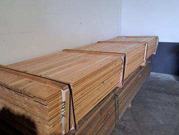 TE KOOP!: Douglasplanken/tand-groef/dakbeschot: 18x145x4m beschikbaar voor biedingen