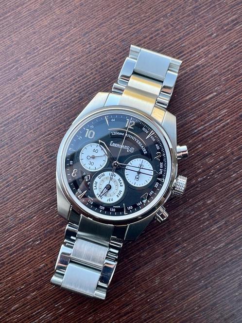 Eberhard & Co. 120TH 31120 42 MM * VOLLEDIGE SET - PRO SELLE, Handtassen en Accessoires, Armbanden, Gebruikt, Staal, Ophalen of Verzenden