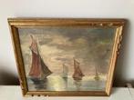 Schilderij zeilschepen, Antiek en Kunst, Ophalen of Verzenden