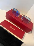 Cartier zonnebril diamond cut 100% origineel, Overige merken, Zonnebril, Blauw, Nieuw
