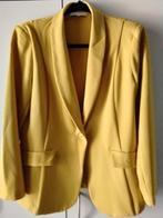 Oker geel blazer maat 42, Kleding | Dames, Jasjes, Kostuums en Pakken, Ophalen, Zo goed als nieuw, Maat 42/44 (L), Geel