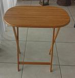 Inklapbare Bijzettafel Ovaal 60 CM & H 67 CM !!!, Ophalen, Zo goed als nieuw, Hout, 60 cm of meer