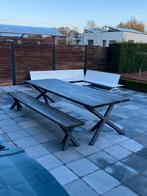 Houten tuintafel met zitbank, Enlèvement, Utilisé, Rectangulaire, Bois