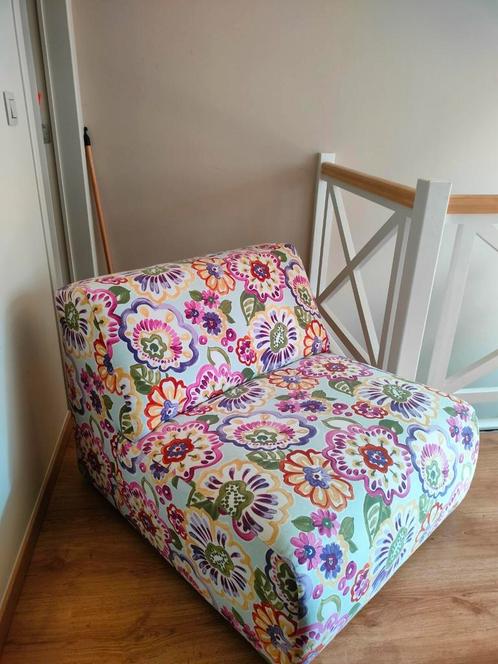 1-zit zetel met bloemenprint, Kinderen en Baby's, Kinderkamer | Bedden, Gebruikt, Ophalen