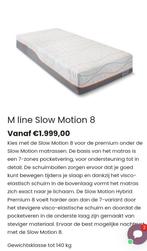 M line slow motion 80 x 200, Huis en Inrichting, Slaapkamer | Matrassen en Bedbodems, Ophalen, Zo goed als nieuw, Matras