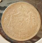 20 Frank 1934 positie B zilver Albert I, Postzegels en Munten, Ophalen of Verzenden