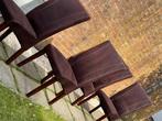 6 chaise en cuir brun, Maison & Meubles, Chaises, Brun, Enlèvement, Cinq, Six Chaises ou plus, Utilisé