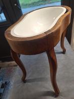 Bidet fin XIX siècle,bois et faïence de chez Boch, Antiek en Kunst, Ophalen