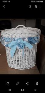 Rieten mand wit hoogte 40 cm, Enlèvement, Comme neuf, Blanc