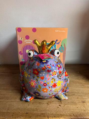 Pomme Pidou Tirelire Grenouille Freddy mauve large beschikbaar voor biedingen