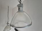 Industriële glazen hanglamp, Ophalen, Gebruikt, 50 tot 75 cm, Glas