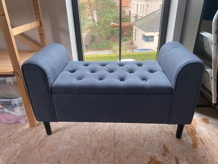 Banc avec espace de rangement (bleu), Maison & Meubles, Canapés | Sofas & Chaises Longues, Comme neuf, Tissus, Enlèvement
