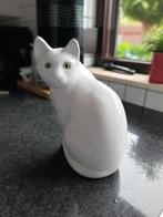 Witte kat in aardewerk, Ophalen of Verzenden